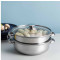 [VAIMAR] antique stainless steel 28cm 2- tier steamer