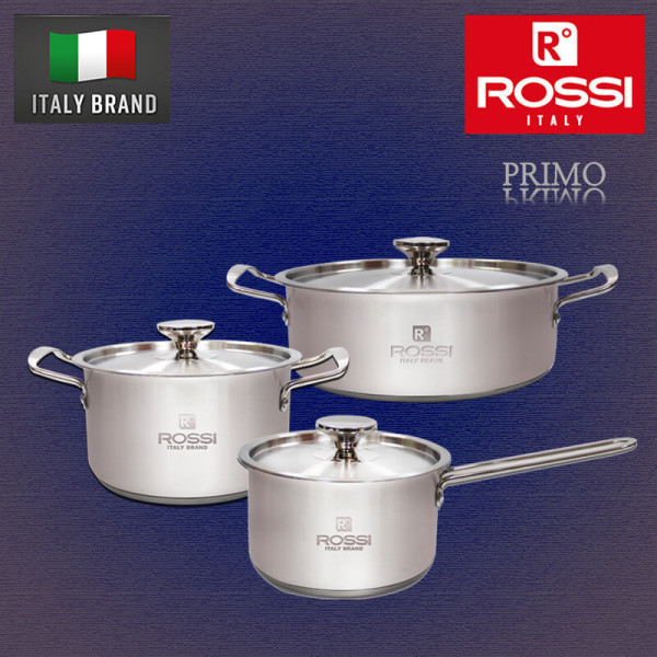 [Rossi] Primo IH Stainless Steel Pot 3- piece Set