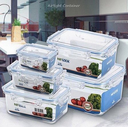 [NFLock] Tritan Sealed Container Square 5P Set