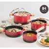 [ROSSI]IH Two-tone Red 4-piece Pot Set