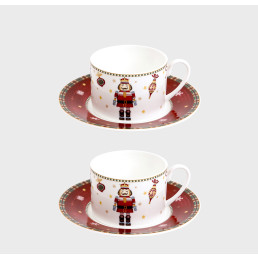 [Hankook Chinaware] Christmas Nutcracker Coffee Cup Set for 2
