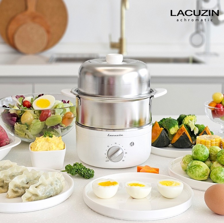 [LACUZIN] Full stainless steel egg steamer