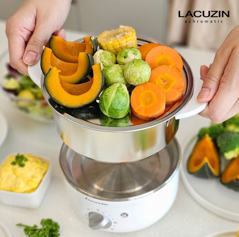 [LACUZIN] Full stainless steel egg steamer