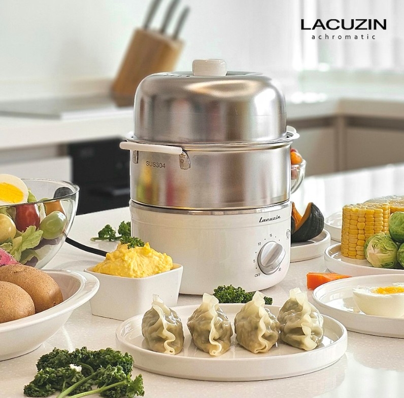 [LACUZIN] Full stainless steel egg steamer