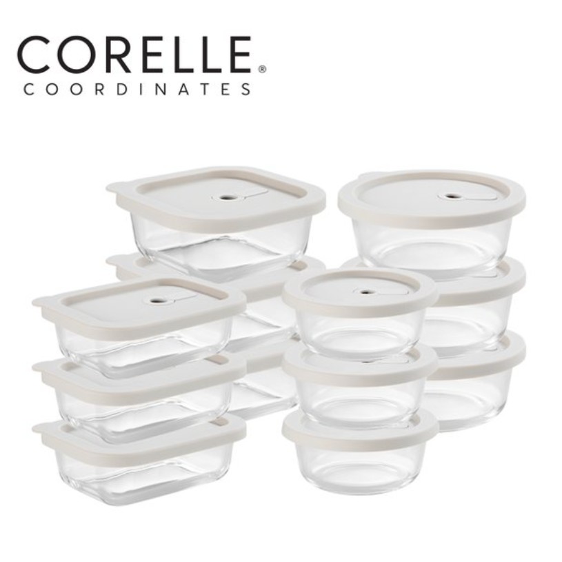 [CORELLE] Coordinator Silicone Glass Sealed Container_Mixed 2,9,12 Types
