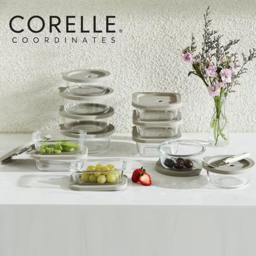 [CORELLE] Coordinator Silicone Glass Sealed Container_Mixed 2,9,12 Types