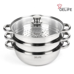 [D-Life] Stainless Induction 3-tier Steamed Stew Pot (28cm)