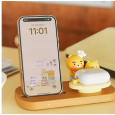 [KAKAO FRIENDS] 2in1 Wireless Charging Stand Bakery La&Chun