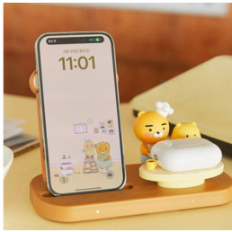 [KAKAO FRIENDS] 2in1 Wireless Charging Stand Bakery La&Chun