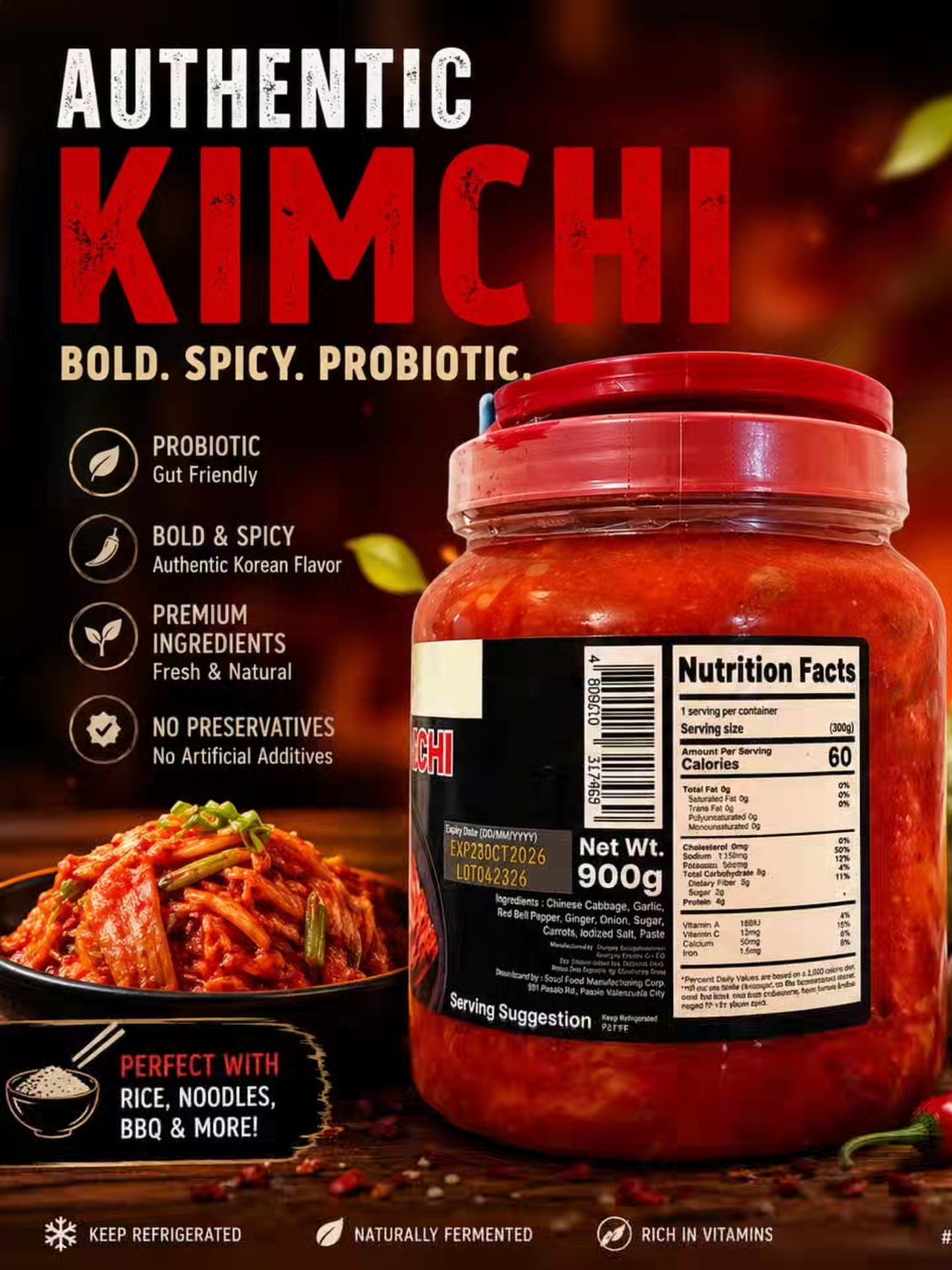 Authentic Nongbuga Kimchi 900g
