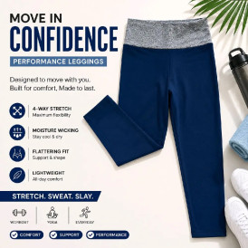 Knee Level Leggings for Women's Sports