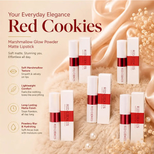 Red Cookies Marshmallow Powder Lipstick - 5 Colors